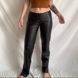 Lobi Genuine Black Leather Pants